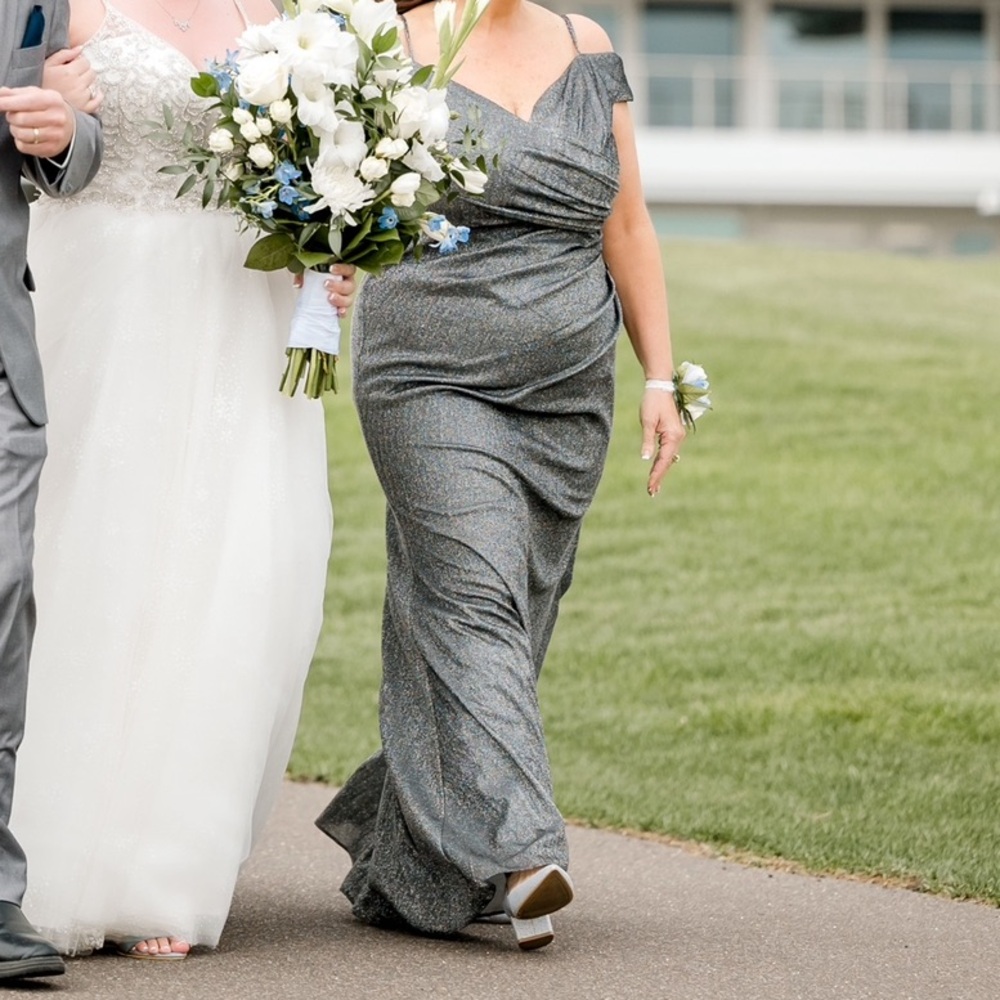 Elegant Gray Shimmery Gown